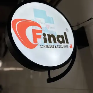 تابلو لایت باکس فریم لس دو طرفه چسب فاینال و ایزو 