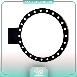 فریم فلزی لایت باکس دوطرفه مربع چشمک زن