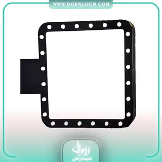 فریم فلزی لایت باکس دوطرفه مربع چشمک زن