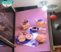 تابلو لایت باکس فریم لس کافی شاپ 