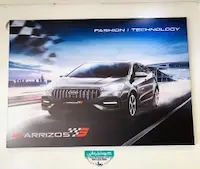 تابلو لایت باکس فریم لس تبلیغاتی خودرو 