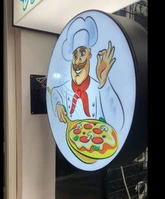 تابلو لایت باکس دو طرفه دیواری رستورانی 