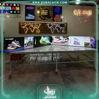 تابلو لایت باکس فریم لس نمایندگی کفش اسکچرز قشم