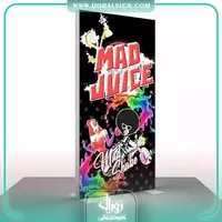 تابلو لایت باکس فریم لس ایستاده آبمیوه mad juice 