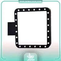 فریم فلزی لایت باکس دوطرفه مربع چشمک زن