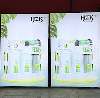 تابلو لایت باکس فریم لس، اسنپ فریم و کریستالی فروشگاه تولیدکننده دستگاه های تصفیه آب HZK