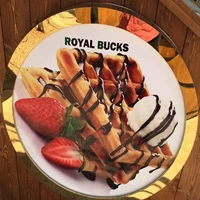 تابلو لایت باکس دیواری دایره یک طرفه【استیل طلایی】