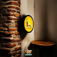 تابلو لایت باکس دیواری دایره یک طرفه فست فودی 